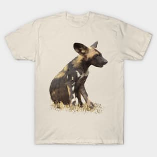 Wilddog - Dog - Sepia - Africa T-Shirt